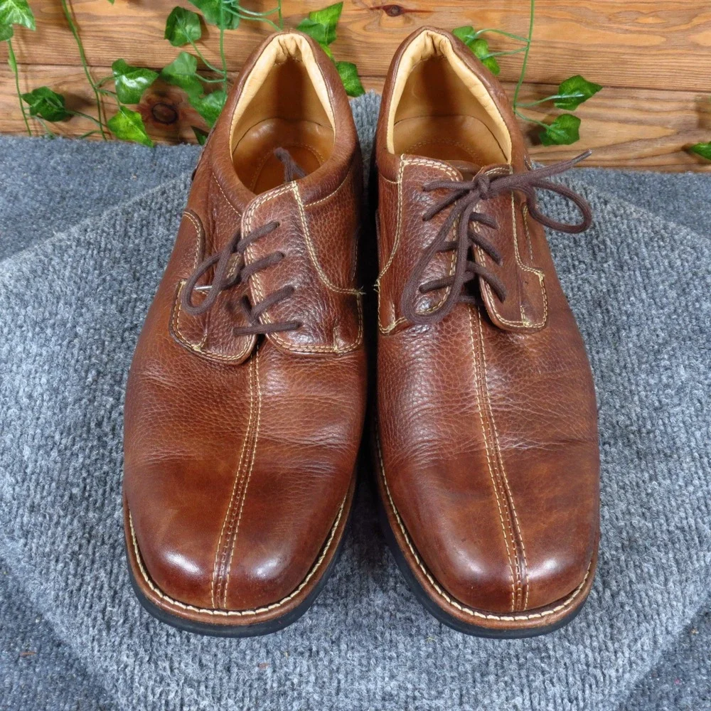 Nordstrom Carlton Mens Oxford Shoes Size 11 D Dress Work Brown Leather Brazil